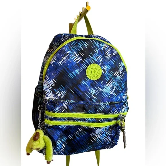 Kipling Teal, Yellow & Green Leaf-Print Small Backpack Kipling | Bags | Kipling Backpack Floral Print | Poshmark main image 2